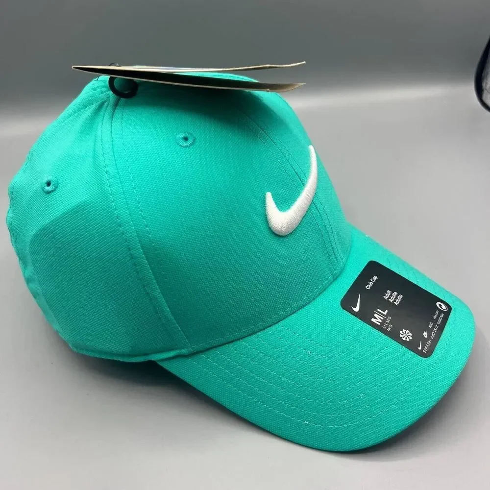 Nike‎ Dri-Fit Hat Men Medium-Large Blue Black Strap Back Cap New M-L